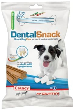 Crancy Dental Snack Media/Grande taglia 180gx20 Mangime complementare per cani di tutte le taglie