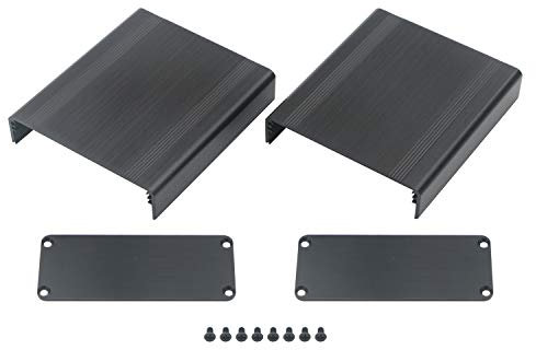 Unxuey Nero Disegnare Superficie in Alluminio Box PCB Strumento fai da te Scatola di Progetto Elettronico Scatola per Tenere Circuito Board 100x88x38mm