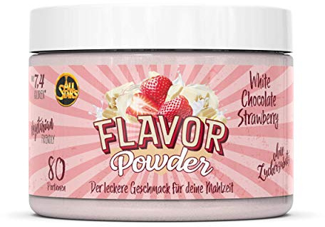 All Stars FLAVOR POWDER White Chocolate Strawberry I 1 Dose à 240g I Dein Extra an Geschmack für Speisen und Getränke!