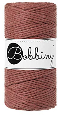 Bobbiny Oeko-Tex Premium Makramee Garn aus ökologischer Baumwolle 3 mm x 100 m (Sunset)