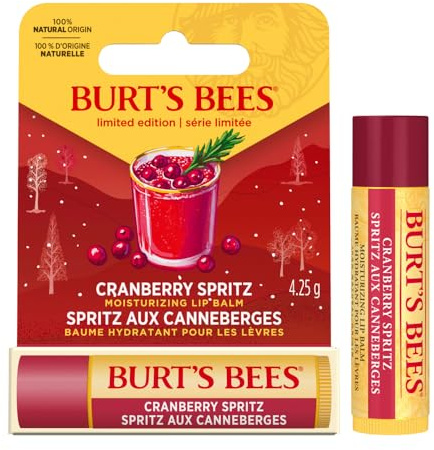 Burt's Bees återfuktande läppbalsam med tranbär (ranberry Spritz) arom, med bivax och E-vitamin E-vitamin jul begränsad utgåva 4,25 g