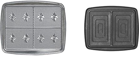Lagrange 030221 Lot de 2 Plaques à Gaufrettes pour Gaufrier Super 2 & 030423 Jeux de plaques antiadhésives, Noir