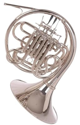 Anfänger Waldhorn Geteiltes Waldhorn Vier Klappen B-/F-Ton Vernickelt Musikinstrument Mit Mundstücktasche