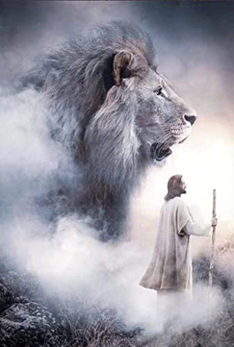 1000 Stück Puzzle „Jesus Und Löwe“ Christliches Poster Holzpuzzle Puzzle Für Erwachsene Und Familien Anspruchsvolles Puzzle Geschenk Für Erwachsene Und Teenager