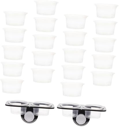 Yardwe 2 Sets Reptiliennapf Für Eidechsen Wasserspender Für Reptilien Wasserbrunnen Für Geckos Futternapf Für Reptilientank Futternapf Für Reptilien Futternapf Für Geckos