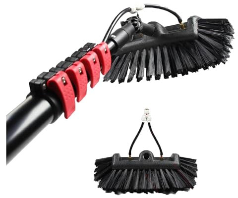 LwiftGal Cepillo Limpiacristales con Manguera De Agua Kit De Limpieza De Paneles Solares con BastóN Extensible Kit De Limpieza De Ventanas Altas BastóN TelescóPico De 3.6m-10.8m,7.2m