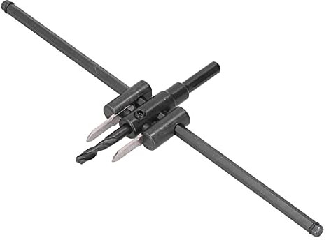 Koieam Scie cloche réglable, kit de scie cloche circulaire réglable foret à bois coupe ronde outil de bricolage pour le travail du bois 30-120 mm (30-300MM)
