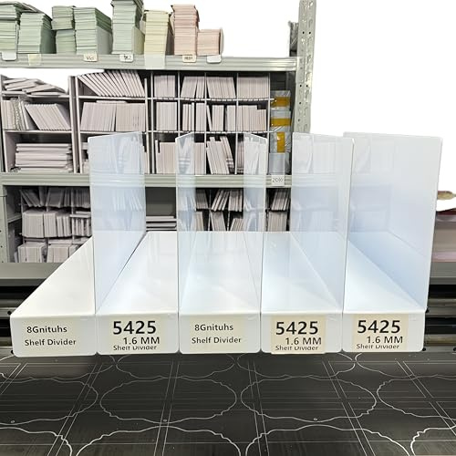 20 st. 54 * 25 cm 1,6 mm förbättrade lageravdelare hyllavdelare lättmonterade justerbara plast för hyllor, klädskåp, förråd, skiljevägg, hylletiketthållare