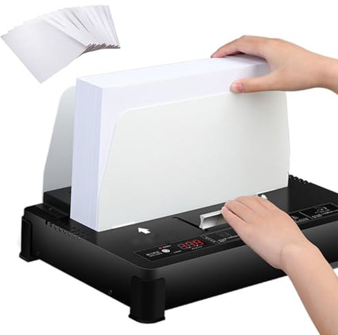 Naturalpowev Thermal Binding Machine, 550 Sheets Capacity Hot-Melt Binding Device with 50PCS Covers, 55 mm Binding Thickness Heat Binding Machine A4/A5/Letter Size Business Document,8mm-Covers