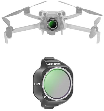 NEEWER Filtre CPL Compatible avec DJI Mini 5 Pro Drone, Filtre polarisant Circulaire réglable à Clipser, Verre Optique Multicouche, Accessoires pour la Photographie aérienne