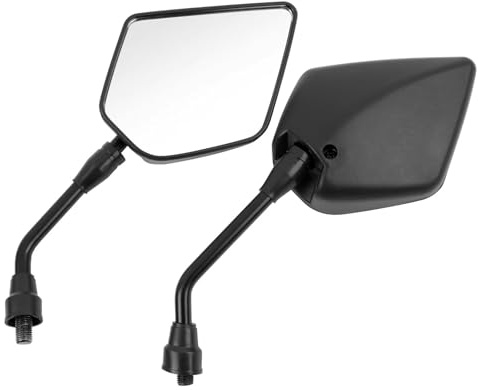 Motorradspiegel 1 Paar Universal M10 Rückspiegel Schwarz Motorrad Roller Spiegel Motorrad Electrombile Rückseite Konvexen