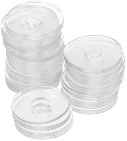 Homoyoyo 50 Pezzi Rondelle Piatte Rotonde in Vinile Trasparenti per Fissaggio Viti, Guarnizioni di Ricambio per Maniglie Porte Doccia in Vetro, Dimensioni Precise