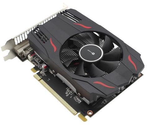 SIMPLETEK - Tarjeta gráfica RX 550 de 4 GB GDDR5 | GPU compacta de 16 cm | Low Profile Ready 50 W | DisplayPort HDMI DVI 4K HDR | Sin alimentación externa