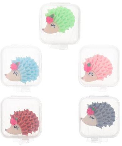 TOMETURE 5 Stück Pack Igel Nadelkissen aus Kunststoff Leicht und Praktisch zum Fixieren von Nadeln für Kreuzstich und Handarbeiten