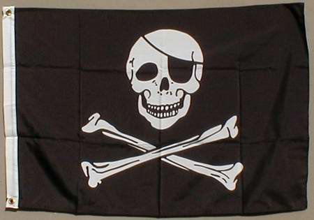 Wetterfeste Flagge Fahne : Pirat 90x60 cm