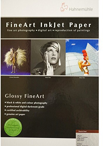 Hahnemühle 10641652 Digital FineArt Pearl Papier, 285 g/m², DIN A2, 420 x 594 mm, hellweiß