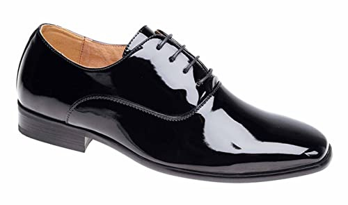 Mens Evening / Uniform / Oxford shoes Black Patent size 8