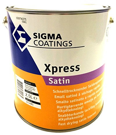 SIGMA COATINGS Xpress Satin weiss, 2,5L - besonders schnelltrocknender, seidenglänzender Lack auf Basis modifizierter Alkydharztechnologie