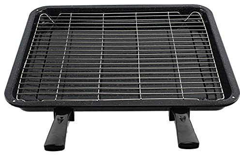 SPARES2GO Extra Large Grill Pan, Rack & Dual Detachable Handles for Prima Oven Cookers