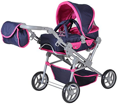 Knorrtoys 11425 Puppenwagen, Blau/Pink