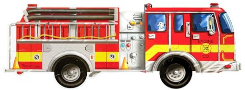 Melissa & Doug - Fussbodenpuzzle Gigantisches Feuerwehrfahrzeug - Puzzle für Kinder ab 3 Jahren