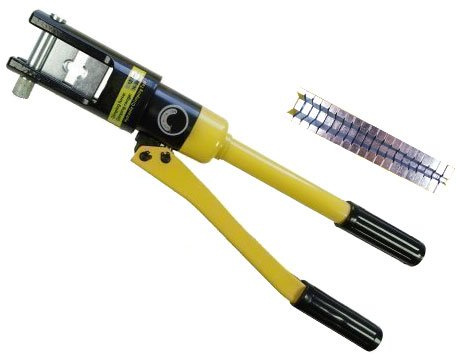 KATSU Tools Hydraulic Crimping Tool 16-300mm² with 11 Steel Dies, Manual High Pressure Hydraulic Electric Cable Tool Kit for Copper and Aluminum Terminal Lugs Battery Wire Crimping 416374