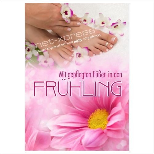 net-xpress Frühlings-Poster für die Fußpflege DIN A1, Werbeplakat Plakat Werbung