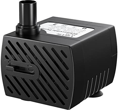 Uniclife Pet Replacement Pump 60 GPH 2W 2ft High Lift Quiet Pump for Smart Pet Fountains 12 V Compact Submersible Water Pump with 120 V Converter Adaptor for Nano Fish Tanks Bowls Up to 5 Gallons