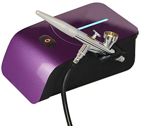 Airbrush Kompressor Set Airbrush Kit - Mini Airbrush Kompressor Carry für Farben, Makeup, Kosmetik-Airbrushpistole Gravity Single Action mit 0,4mm Düse-Set innovative Sensor-Touch-Control-Technologie