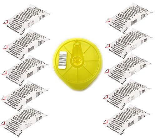 Aqualogis 10 tablettes de détartrage et disque jaune compatibles avec Tassimo 17001490, 611632, 617771, 576836, 621101