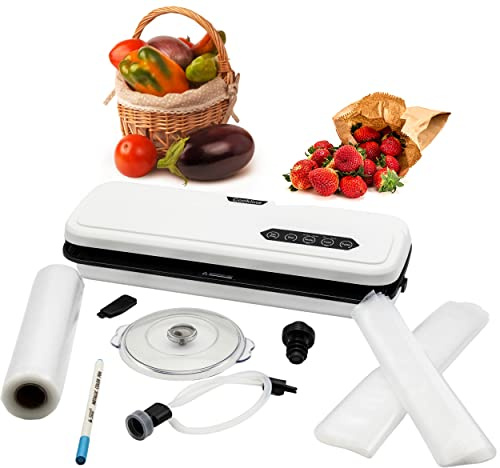 Machine de mise sous vide alimentaire | appareil Multifonctions qualité professionnelle | Kit complet | Emballage, conservation en sachets | Accessoires Couvercle, Rouleau, Bouchon, Sacs, Inclus.