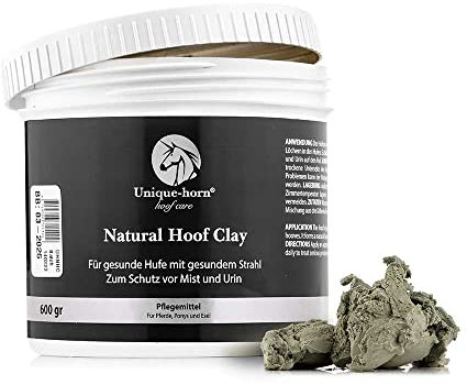 Unique-horn Natural Hoof Clay 600g | Der ultimative Schutz für die Hufe Ihres Pferdes | schützt vor Urin und Mist