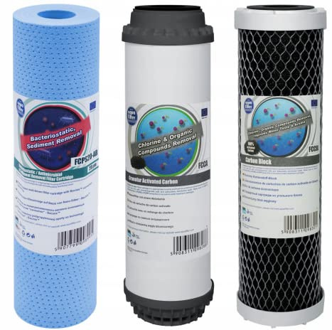 Generic Aquafilter 3 Stage HMA Heavy Metal Reduction Water Filter System Replacements 10 - 3 Pack