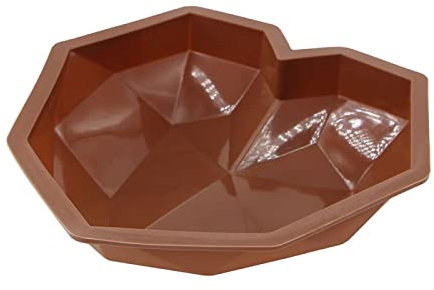 Stampi da forno in silicone a forma di cuore Stampo per torta in silicone teglia da forno in silicone per pasticceria 3D diamante cuore stampo mousse stampi per cioccolato 6 pezzi C