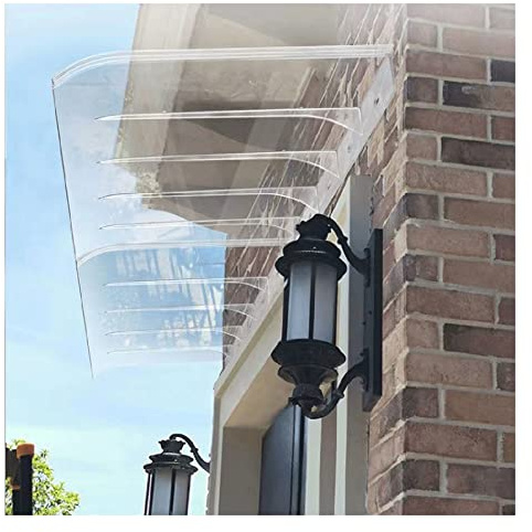 Auvent Marquise En Polycarbonate Transparent,Marquise De Porte D'EntréE,Marquise De Porte D'EntréE En Polycarbonate Incurvé,Marquise Solaire Pour Terrasse De Jardin ( Size : 40*160cm/15.7*62.9in )