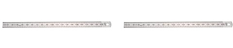 Helios Preisser Stahlmaßstab, biegsam (rostfreier Federbandstahl, EG-Klasse II, Länge: 300 mm) 0460 207 (Packung mit 2)
