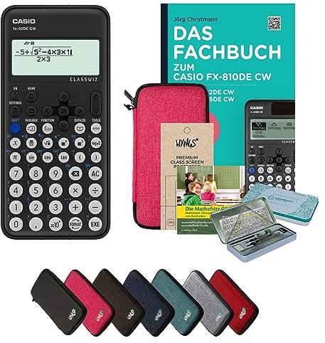 CALCUSO Streberpaket Pink mit Taschenrechner Casio FX-82DE CW