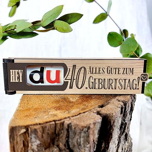 40 Geburtstag - Schokoriegel Geschenkbox inkl. Duplo - 40. Geburtstag Mann, tolle Geschenkideen für Vierzigjährige, 40er Frau Geschenk, schöne 40ziger Deko, perfektes Präsent zum Vierzigsten!