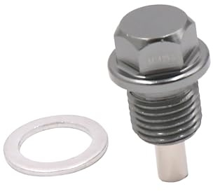 A ABSOPRO Gewinde Grauer Magnetischer Universal-Motorölwanne-Ablassschrauben-Satz mit Unterlegscheibe M14x1.5 Metallgrau