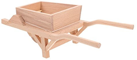 HEMOTON 1stk Kleines Landwirtschaftliches Werkzeugmodell Spielset Aus Holz Spielzeug Für Draußen Pflanzkübel Aus Holz Saftige Vase Mini-automodelle Kinder Schubkarre Hölzern Metall