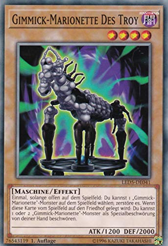 LED5-DE041 - Gimmick-Marionette des Troy - Common - Deutsch - Legendary Duelists: Immortal Destiny - mit LMS Trading Fieldcenter-Karte Yugioh
