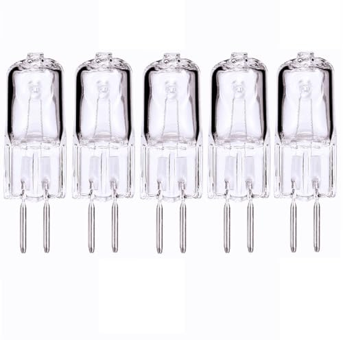WYLIELAMSH Halogenlampen 5 Stück G5.3 220V Halogen-Glühbirnen, Kapsellampen, Warmweiße Klare Lampen GU5.3 Double pin base,220V 20W