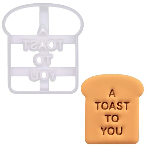 BAKERLOGY Emporte-pièce A Toast To You Pain - Conception détaillée d'emporte-pièces pour la pâtisserie et l'artisanat, adaptée au fondant, à la pâte, à l'argile