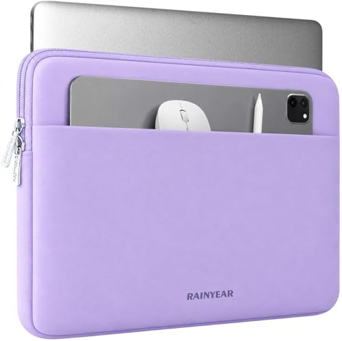 RAINYEAR Housse pour Ordinateur Portable 13 Pouces MacBook Air M5 M4 M3 M2 A3449 A3240 A3113 A2681 A2338 A2337, MacBook Neo A3404 et Chromebook; Compatible avec Le MacBook Pro 14 Pouces, Violet