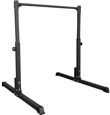 Gravity Fitness Justerbar Statisk Stång för Hemmagym & Styrketräning – Perfekt för Front Lever, Dips & Planche – Stabil Pull-Up Bar med Halkfria Fötter & Pulverlackerat Grepp