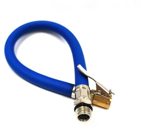 CALLYSONIC Reifenfüller Schlauch,Reifenfüller 37CM Reifenfüllerschlauch, Ersatzschlauch für Luftpumpen,Autoventil Adapter,Ventilverlängerung Autoventil (Blau)