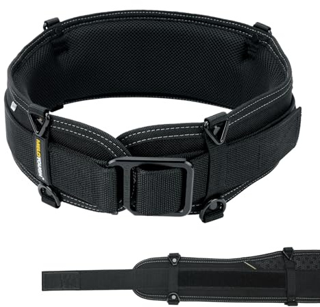 MELOTOUGH Padded Tool Belt,Electrician Tool Belt,Work Belt for Men,Quick Release,Thick Confortable Foam Padding,More Safe,Adjustable Waist 30''-43''(SM)‌,Christmas Gifts for Men