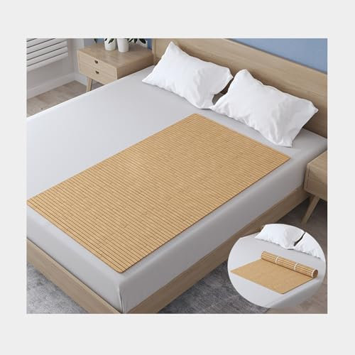 Protector de cintura rígido enrollable para sofá, colchón, tablero de cama de madera transpirable, artefacto de endurecimiento para cama suave, plegable y duradero (madera, 90 x 160 cm)