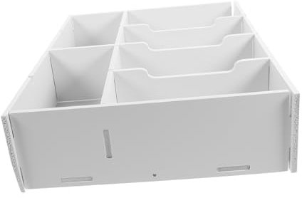 Hohopeti Eleganter Schreibtisch-organizer – Bargeld-aufbewahrungsbox Mit 6 Fächern – Geldablage Für Rechnungen Quittungen – Weiß