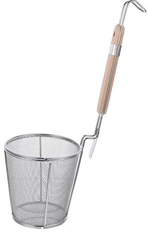 Colador de pasta, Cesta for blanquear fideos con asa, colador de araña de malla, espumadera for alimentos, pasta, fideos, bola de masa, cestas de 12CM S o: colores surtidos(34X12X12cm)